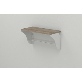 Полка настенная Ferrum-decor Комфи 260x700x240 металл Белый ДСП Сонома Трюфель 16 мм (KOM0054)