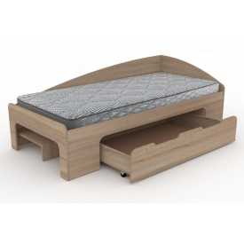 Односпальная кровать с ящиком Компанит-90+1 дуб сонома