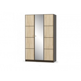 Шкаф для вещей Мебель Сервис Фантазия 3Д венге темный/самоа