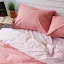 Комплект постельного белья Хлопковые Традиции Полуторный 155x215 Бело-розовый (PF043_полуторный) Одеса
