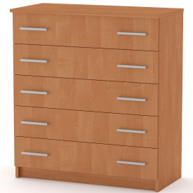 Комод Компанит 5 АБС (кромка 2 мм.) Ольха (80х38х89 см)