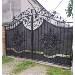 Ворота кованые закрытые с вставками 3.4х1.8м Legran Киев