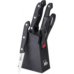 Набор кухонных ножей Renberg Black Crystal 5 предметов на пластиковой подставке Ужгород