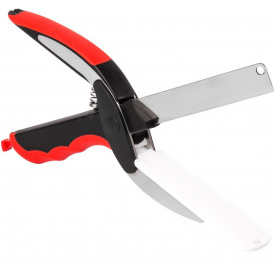 Ножницы 2 в 1 Clever Cutter VOLRO Черный с красным (vol-568)