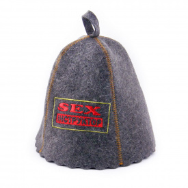 Банная шапка Luxyart Sex-инструктор Серый (LA-215)