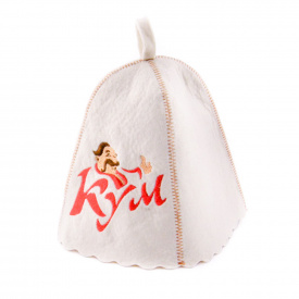 Банная шапка Luxyart Кум Белый (LA-136)