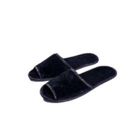 Тапочки велюровые для дома/отеля Luxyart 20 шт Черный (ZF-137)