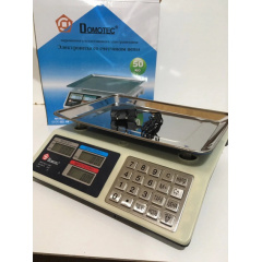 Весы торговые настольные электронные до 50 кг со счетчиком цены Domotec MS-982S (112337) Київ