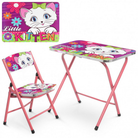 Столик со стульчиком складной Bambi A19-Kitten Crimson (US00166)