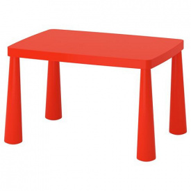 Стол детский IKEA MAMMUT для дома или улицы Красный (603.651.67)