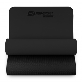 Мат для фитнеса и йоги Hop-Sport TPE 0,6 см HS-T006GM Черный