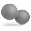 Силиконовый массажный двойной мяч 63 мм Hop-Sport HS-S063DMB Серый Орехов