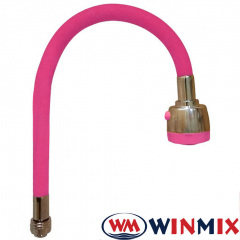 Смеситель силиконовый гибкий Zerix RoseRed розовый Херсон