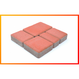 Тротуарная плитка Старый город 40 мм красная