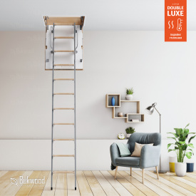 Чердачная лестница Bukwood Double Luxe Metal Mini 100х90 см