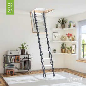 Чердачная лестница Bukwood Steel Clips 80х70 см