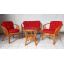 Комплект Cruzo Таврия Ред плетенная мебель софа кресла журнальный столик из ротанга светло-коричневого с красными мягкими подушками Запоріжжя