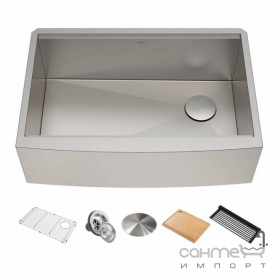 Кухонная мойка c аксессуарами Kraus Kore KWF210-30 нержавеющая сталь