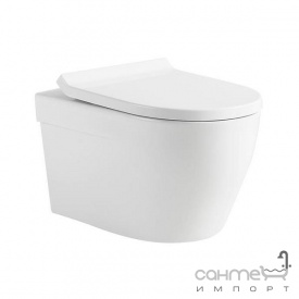Подвесной безободковый унитаз с сидением quick-fix, soft-close Devit Laguna 3020110 белый