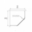 Душевая кабина Dusel А-1104 900х900х1900 пятиугольная стекло прозрачное Ровно