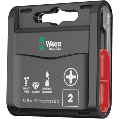 Набор бит Wera Bit-Box 15 Impaktor PH2 (05057752001) Тернопіль