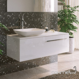 Тумба подвесная под раковину Marsan Oscar 900х500 левая, зебрано