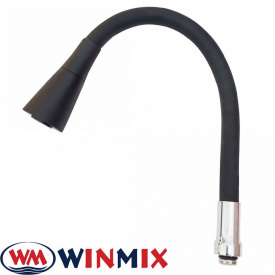 Гусак силиконовый гибкий Колокольчик Zerix Black черный