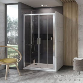 Душевые двери Ravak 10 Degree 10DP4-120 0ZKG0100Z1 профиль белый/стекло прозрачное