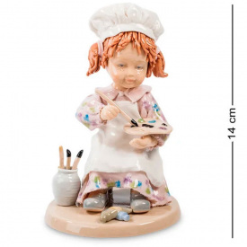 Фарфоровая Статуэтка Маленькая художница Pavone AL32083