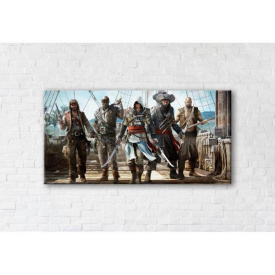 Картина на холсте IBR Assassin's Creed; Black Flag 40x80 см