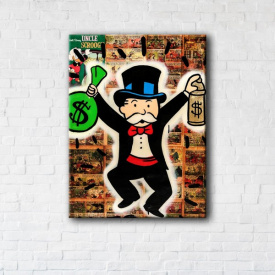 Картина на холсте IBR Monopoly Man 110x145 см