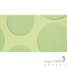 Настенная плитка, декор 25х45 Atlas Concorde Glamour Jade Inserto Circle (зеленая)