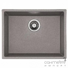 Гранитная кухонная мойка Fabiano Quadro 61x46 Grey Metallic серый металлик