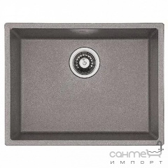 Гранитная кухонная мойка Fabiano Quadro 61x46 Grey Metallic серый металлик Київ
