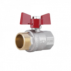 Кран шаровой SD Plus 1&quot; ВН для воды (бабочка) SD607NW25PN40