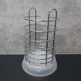 Сушилка для столовых приборов (круглая) из нержавеющей стали с пластиковым подносом A-PLUS1183