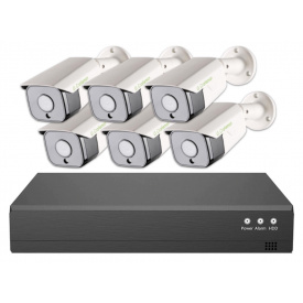 Комплект IP Видеонаблюдения G.Craftsman на 6 камер 5Мп IMX335 + PoE регистратор + кабель