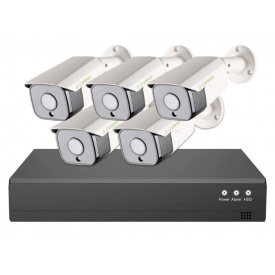Комплект IP Видеонаблюдения G.Craftsman на 5 камер 5Мп IMX335 + PoE регистратор + кабель