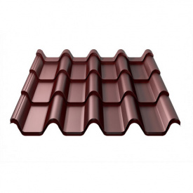 Металлочерепица Ruukki Armorium Rough matt 0,50 мм RR-887 (Каштан)