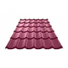 Фото - Металочерепиця Ruukki Monterrey Polyester 0,50 мм RR-798 (Червоне вино) Металочерепиця Ruukki Monterrey Polyester 0,50 мм RR-798 (Червоне вино)