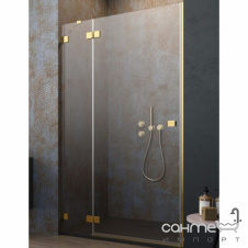 Дверь для душевой кабины Radaway Essenza Pro Gold DWJ 10099130-09-01L золото прозрачное стекло левосторонняя