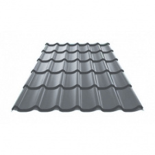 Фото - Металлочерепица Ruukki Monterrey Polyester 0,45 мм RR-23 (Горный серый) Металлочерепица Ruukki Monterrey Polyester 0,45 мм RR-23 (Горный серый)