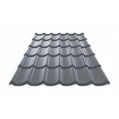 Металочерепиця Ruukki Monterrey Polyester 0,45 мм RR-23 (Гірський сірий) Ізюм