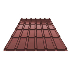 Металочерепиця Ruukki Decorrey Pural matt BT 0,50 мм RR-887 (Каштан) Красноград