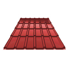Металочерепиця Ruukki Decorrey Rough matt 0,45 мм RR-29 (Червоний) Чортків