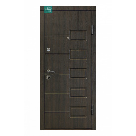 Вхідні двері ПО-21 венге МДФ/МДФ 860х960х2050 мм