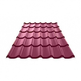 Металочерепиця Ruukki Monterrey Polyester 0,45 мм RR-798 (Червоне вино)
