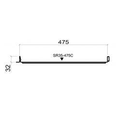 Фальцева покрівля Ruukki Classic C Pural matt BT RR-32 (Лісовий горіх) Бушеве