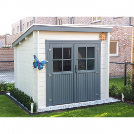 Сучасний сарай, господарський блок для дачі з дерева 2.5х2,4 м. від виробника Modern barn - 01