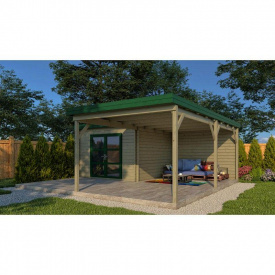 Сучасний сарай, господарський блок для дачі з дерева 6.3х6,2 м. від виробника Modern barn - 40